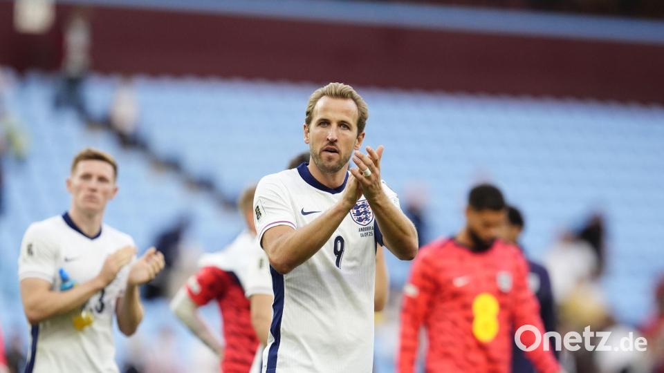 Bayern-Stürmer Harry Kane blieb beim 2:0 gegen Fußball-Zwerg Andorra ohne Treffer. Bild: Nick Potts/PA Wire/dpa