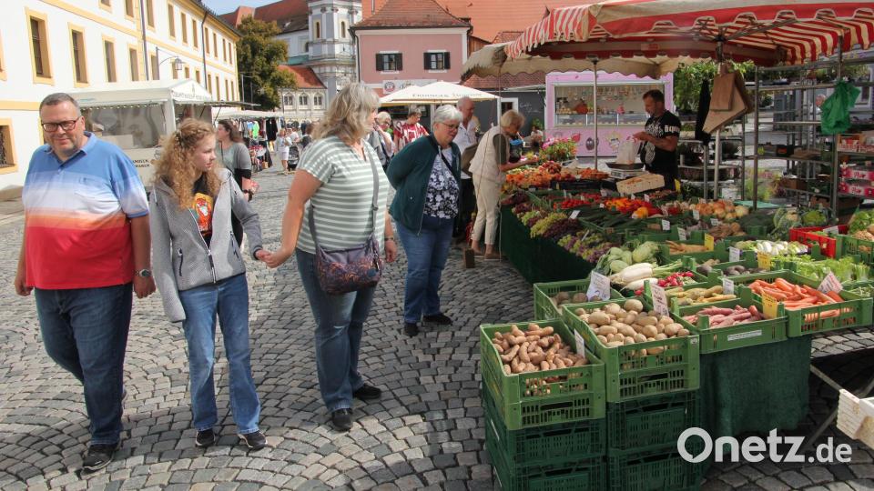 Die Auswahl an Obst und Gemüse war beim Herbstmarkt in Waldsassen überragend. Bild: kro