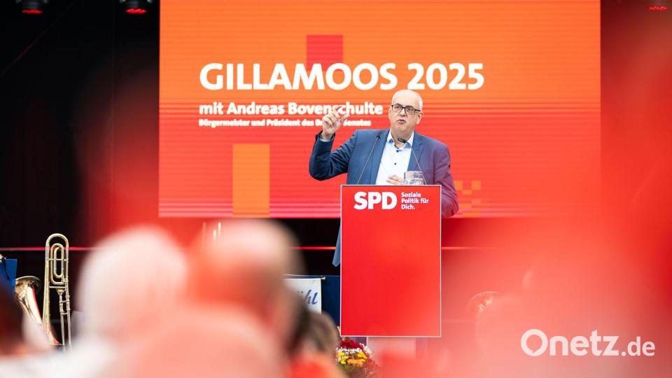 Bremens Regierungschef Andreas Bovenschulte nutzte die große Bühne für eine angriffslustige Rede, bei der er auch vor Kanzler Merz nicht zurückschreckte. Bild: Lukas Barth/dpa