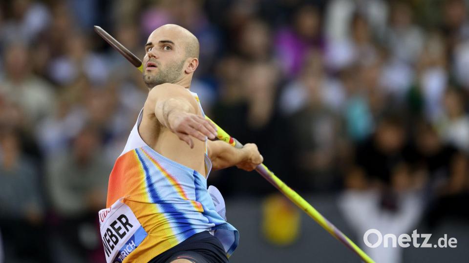 Top-Kandidat für eine Medaille: Speerwerfer Julian Weber. Bild: Ennio Leanza/KEYSTONE/dpa
