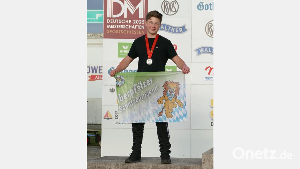 Nico Schürger, Deutscher Vizemeister mit der Luftpistole Schülerklasse. Bild: rwo