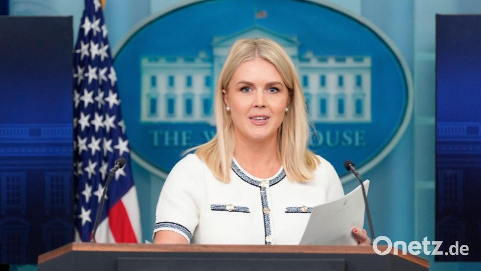 US-Präsident Donald Trump bedauert, dass Katar Ort eines israelischen Angriffs auf die islamistische Hamas geworden ist - sagt die Pressesprecherin des Weißen Hauses, Karoline Leavitt. (Archivbild) Bild: Alex Brandon/AP/dpa