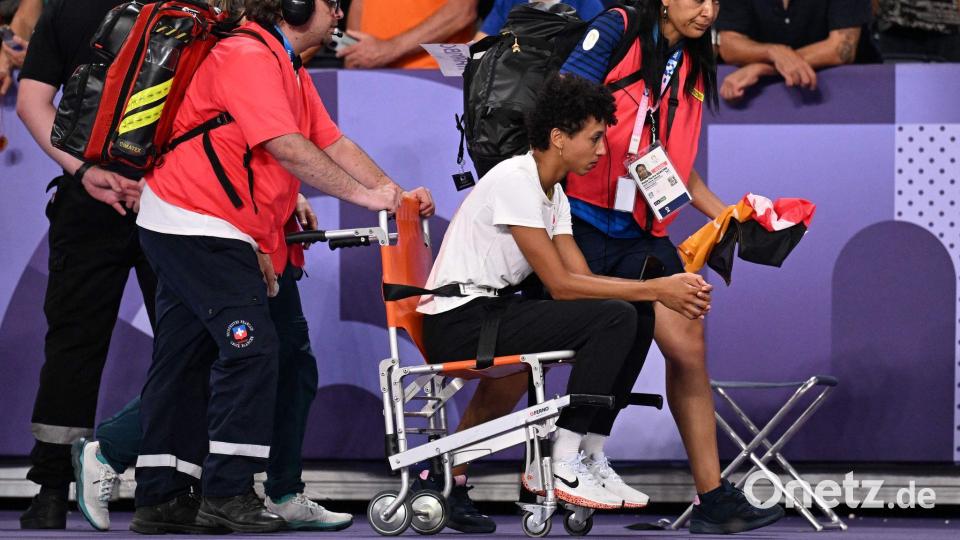 In Paris verausgabte sich Malaika Mihambo im Weitsprung-Finale. (Archivbild) Bild: Kirill Kudryavtsev/AFP/dpa