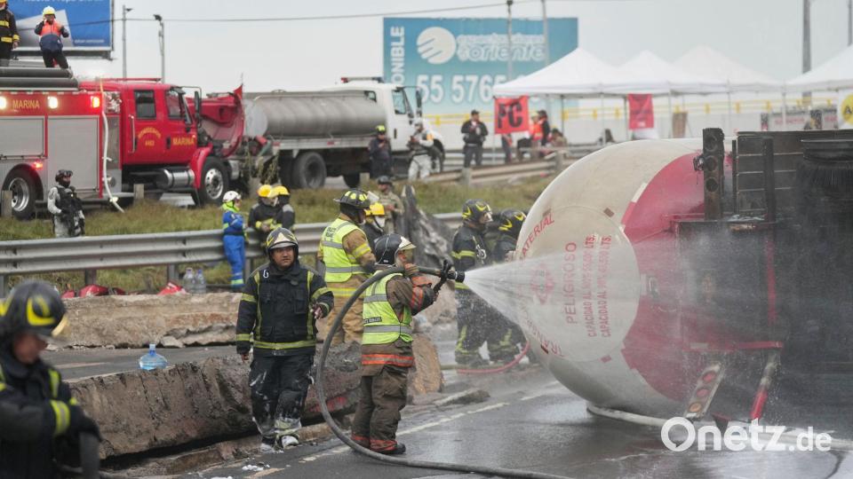 Viele Menschen erlitten schwere Verbrennungen nach der Explosion. Bild: Fernando Llano/AP/dpa