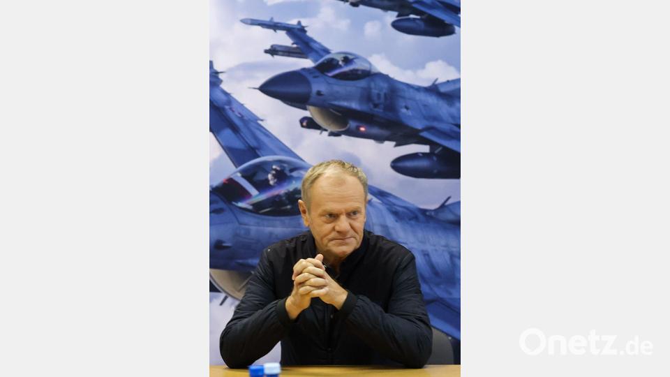 Polens Regierungschef Donald Tusk warnt die Bevölkerung vor russischen Desinformationskampagnen. Bild: Marian Zubrzycki/PAP/dpa