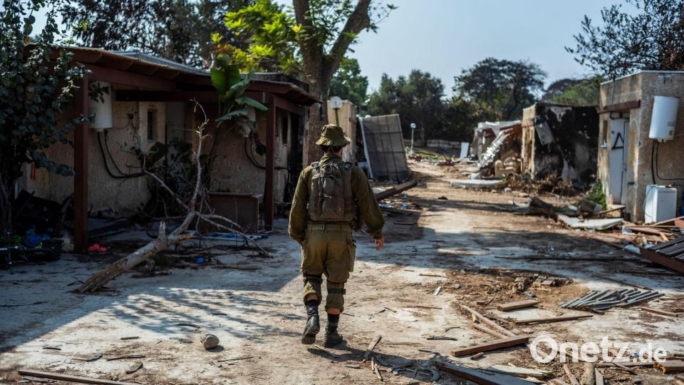 Zerstörung im Kibbuz Kfar Aza nach dem 7. Oktober 2023. (Archivbild) Bild: Ilia Yefimovich/dpa