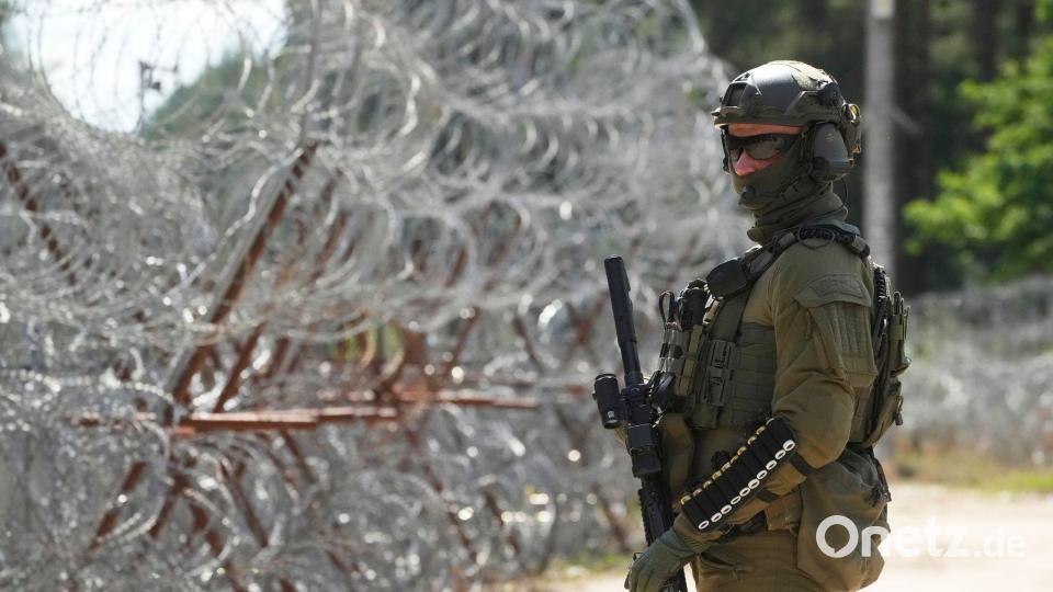 Polen grenzt im Osten an drei Länder, die nicht Mitglied von EU und Nato sind, darunter auch das mit Russland verbündete Belarus. (Archivbild) Bild: Czarek Sokolowski/AP/dpa