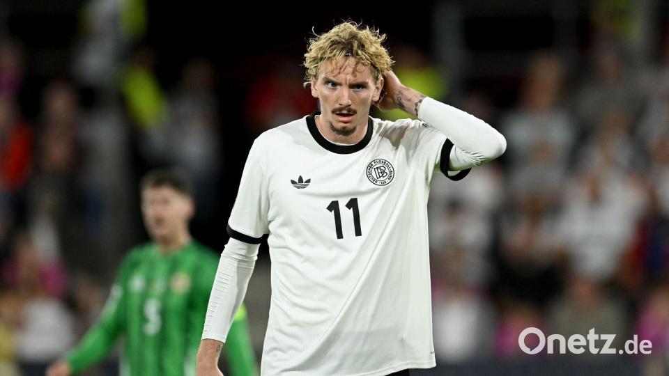 Nick Woltemade steht vor seinem Debüt für Newcastle United. (Archivbild) Bild: Marius Becker/dpa
