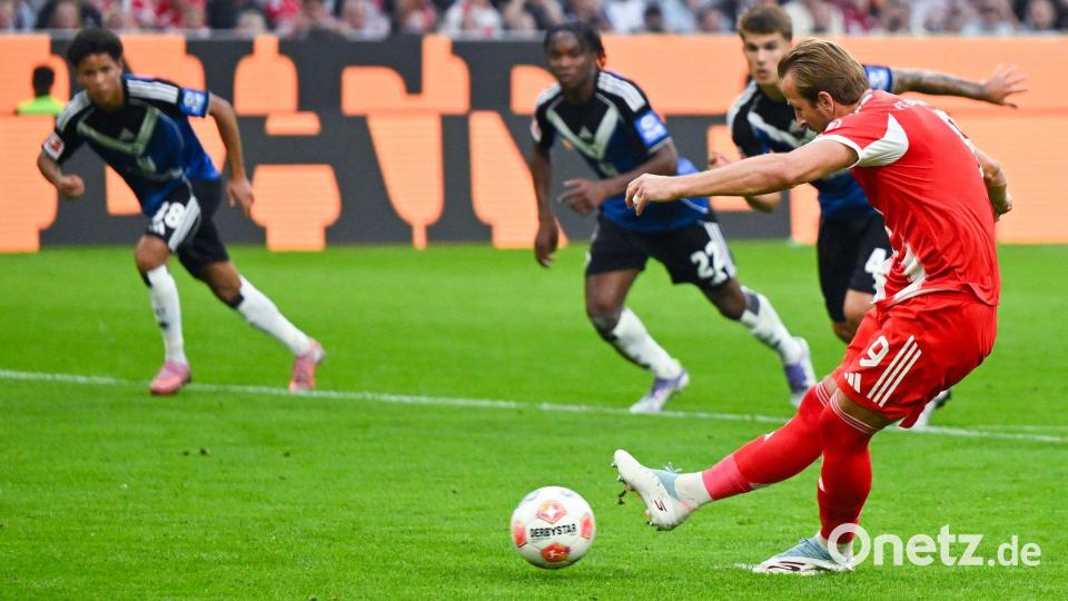 Wieder eiskalt vom Elfmeterpunkt: Harry Kane. Bild: Sven Hoppe/dpa