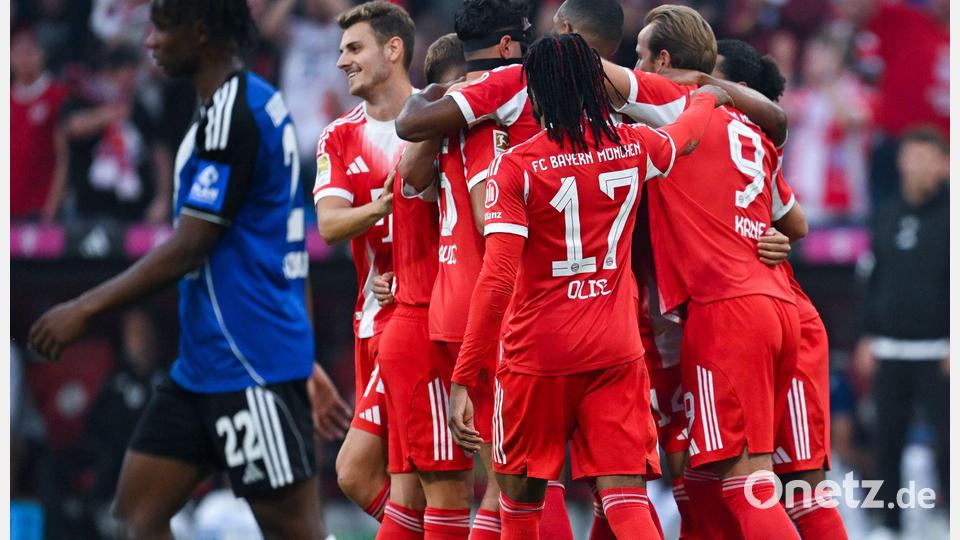 Der FC Bayern hatte gegen den Hamburger SV viel Grund zum Jubel. Bild: Sven Hoppe/dpa