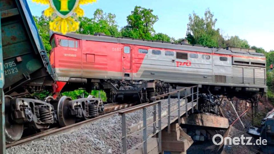 Schon in der Vergangenheit soll Kiew mehrere Sabotageakte auf das russische Bahnnetz verübt haben. (Archivbild) Bild: Uncredited/Moscow Interregional Transport Prosecutor&#039;s Office telegram channel/AP/dpa