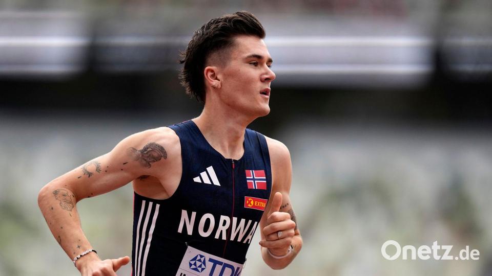 Jakob Ingebrigtsen aus Norwegen scheidet überraschend aus. Bild: Petr David Josek/AP/dpa