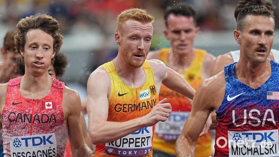 Frederik Ruppert musste sich über die 3.000 Meter Hindernis mit dem zwölften Platz zufriedengeben. Bild: Michael Kappeler/dpa
