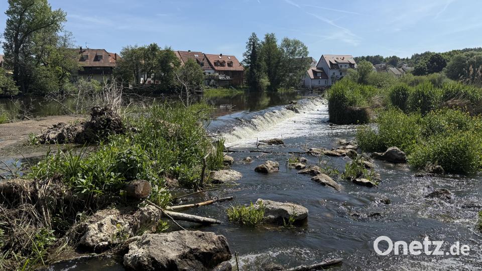 Die rauschende Naab am Wehr in Kallmünz. Bild: Hohlheimer