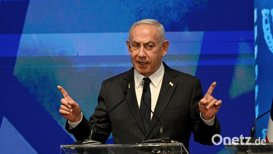 Israels Premier Netanjahu droht einmal mehr der Hamas. (Archivbild) Bild: Debbie Hill/Pool UPI/AP/dpa