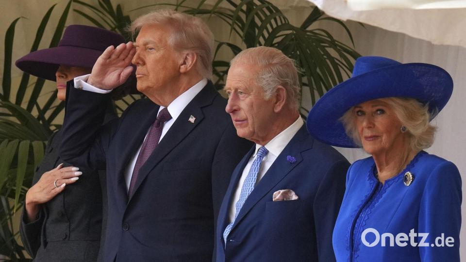 Trump und der König: Der US-Präsident bezeichnet Charles als Freund. Bild: Kirsty Wigglesworth/PA Wire/dpa