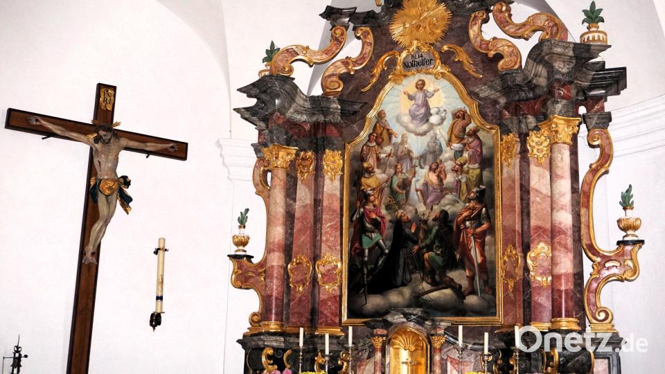 Die 14 Heiligen werden von den Pilgern am Eggenbergfest am Sonntag verehrt Bild: tra