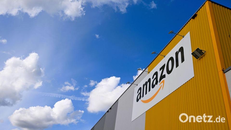 Blick auf das Dortmunder Amazon-Logistikzentrum, in dem große Mengen an Produkten lagern. Bild: Wolf von Dewitz/dpa