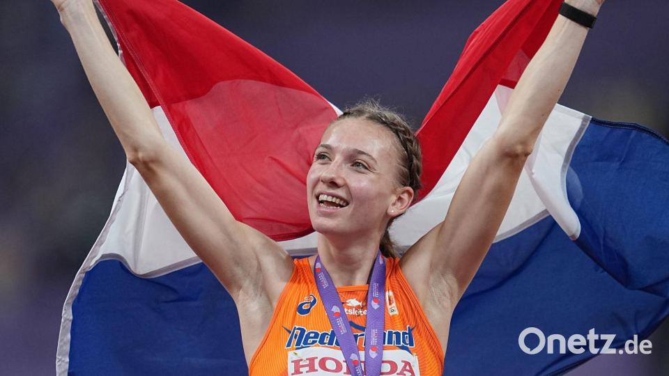 Wieder Weltmeisterin: Femke Bol aus den Niederlanden. Bild: Michael Kappeler/dpa
