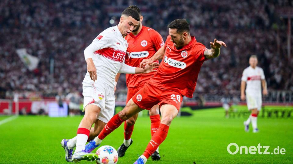 Traf zum ersten Mal für den VfB: Bilal El Khannouss. Bild: Tom Weller/dpa