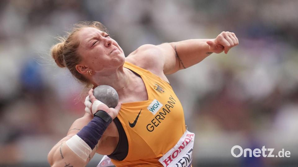 Alina Kenzel ist ins Kugelstoß-Finale eingezogen. Bild: Michael Kappeler/dpa
