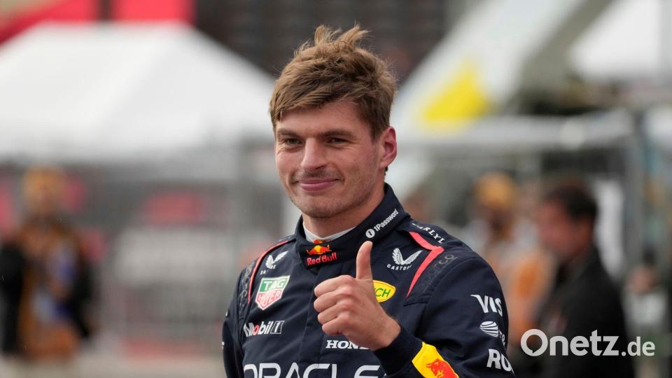 Keiner war schneller: Verstappen startet in Baku von der Pole. Bild: Darko Bandic/AP/dpa