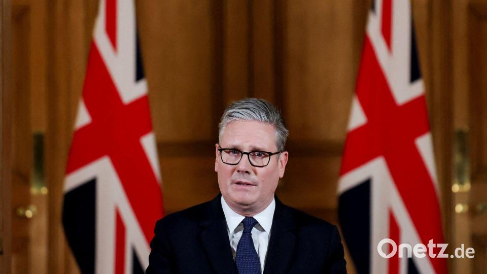 Der britische Premier Starmer will Medien zufolge heute die Anerkennung eines palästinischen Staates verkünden. (Archivbild) Bild: Toby Melville/Pool Reuters/AP/dpa