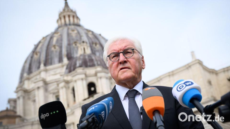 Der Bundespräsident berichtete von seiner Privataudienz mit Papst Leo XIV. Bild: Bernd von Jutrczenka/dpa
