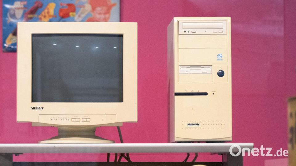 Aus dem Discounter ins Museum: Der Tower-PC von Aldi. Bild: Benjamin Westhoff/dpa