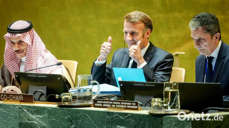 Frankreich erkennt künftig einen Staat Palästina an. Bild: Kay Nietfeld/dpa