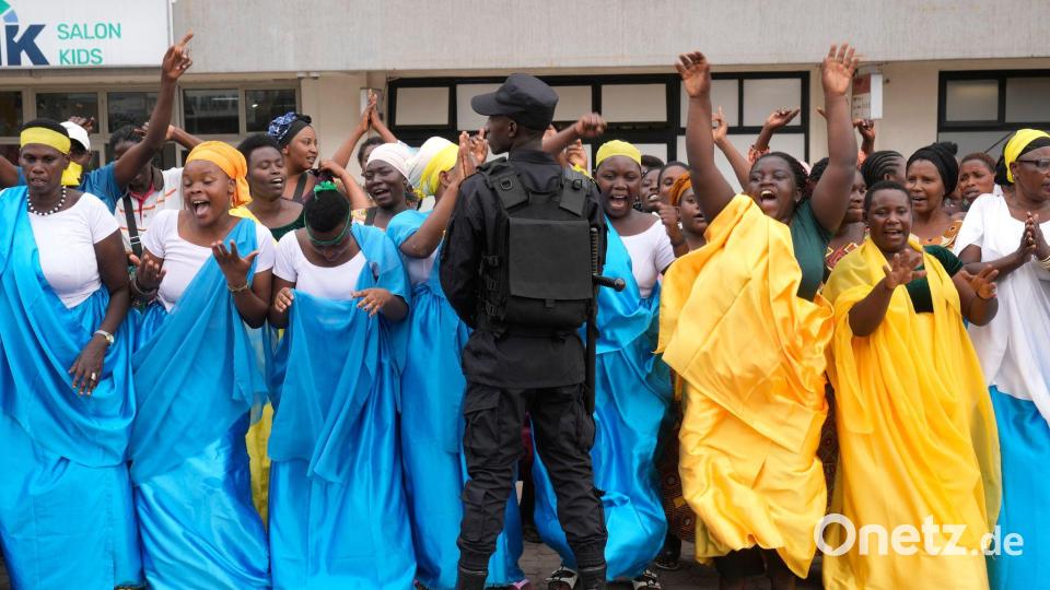 Ordentlich für Stimmung sorgen diese weiblichen Fans bei der Rad-WM in Ruanda. Bild: Jerome Delay/AP/dpa