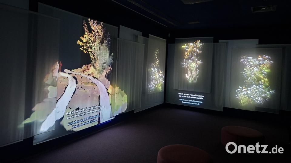 in der immersiven Rauminstallation &quot;Wir haben nicht geglaubt, dass wir noch Menschen sind&quot; werden auf noch nie gesehene Art und Weise die Stimmen der Überlebenden des KZ Flossenbürg in den Fokus gerückt. Bild: prh