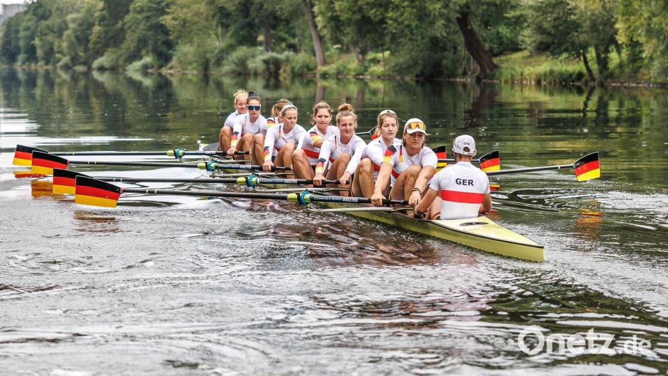 Der Deutschland-Achter der Frauen steht im Finale bei der WM in Shanghai. (Archivbild) Bild: Andreas Gora/dpa
