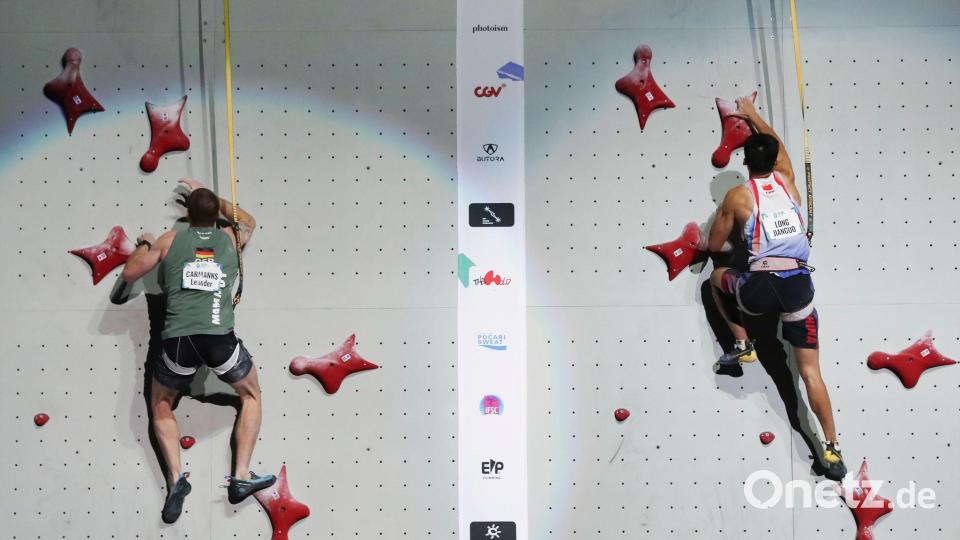 Leander Carmanns (l) hat WM-Silber geholt. (Archivfoto) Bild: Yao Qilin/XinHua/dpa