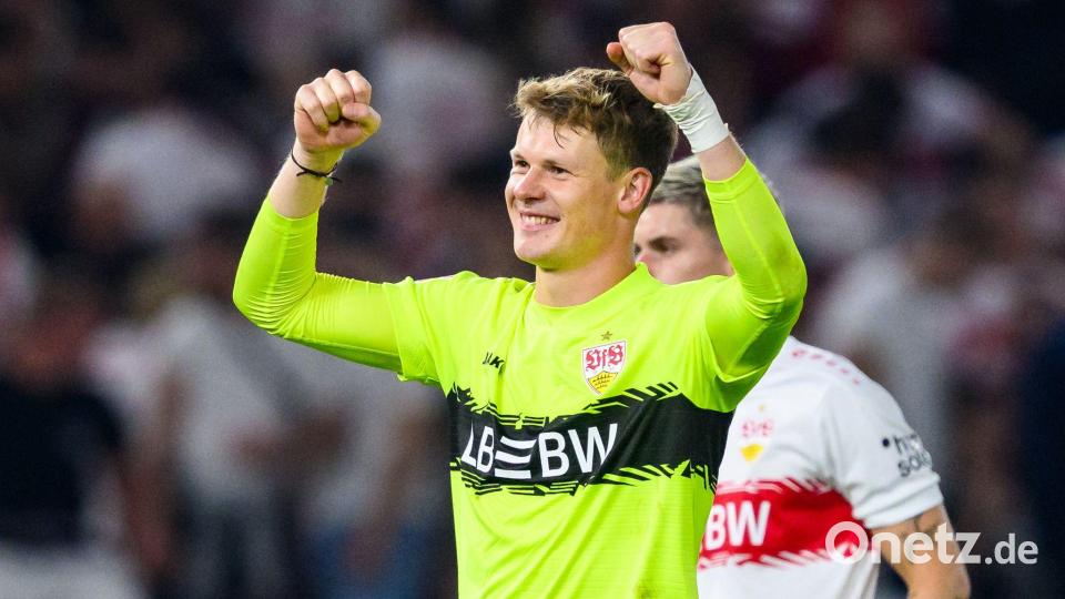 Nachdem er in der vergangenen Woche über das 2:0 gegen den FC St. Pauli jubeln durfte, freute sich Alexander Nübel nun über den Erfolg in der Europa League. Bild: Tom Weller/dpa