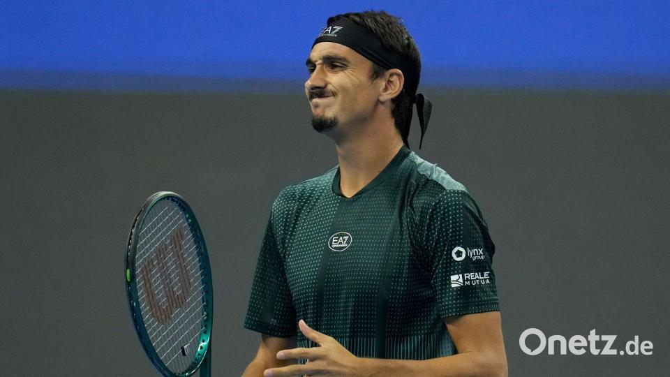 Lorenzo Sonego war gegen Alexander Zverev zwischenzeitlich verärgert. Bild: Ng Han Guan/AP/dpa