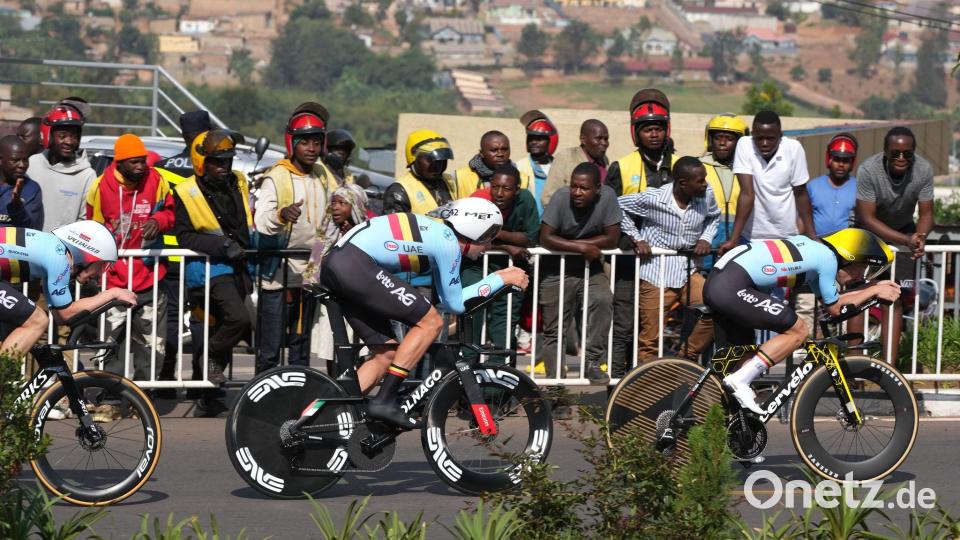 Rad-WM in Ruanda: Das belgische Team in Aktion. (Archiv) Bild: Jerome Delay/AP/dpa