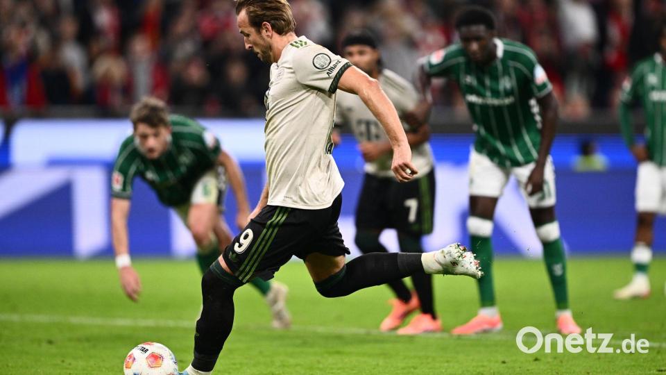 Makellos vom Punkt: Auch seinen 18. Bundesliga-Elfmeter verwandelt Harry Kane. Bild: Harry Langer/dpa