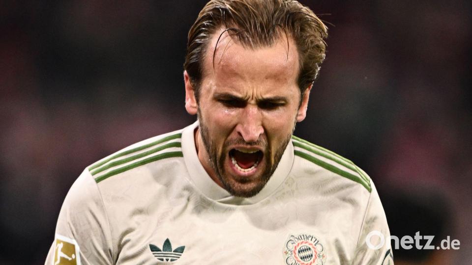 100 Tore in 104 Pflichtspielen für den FC Bayern: Harry Kane feiert seinen Rekord. Bild: Harry Langer/dpa