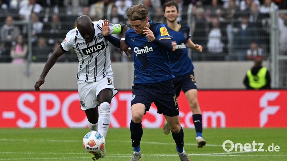 Elversberg feiert gegen Kiel einen späten Sieg. Bild: Harald Tittel/dpa