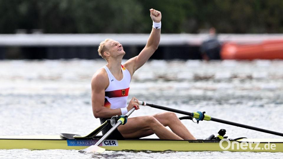 Oliver Zeidler jubelt. (Archivbild) Bild: Sebastian Kahnert/dpa