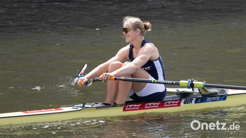 Alexandra Föster ruderte bei der WM erstmals in einem A-Finale. (Archivbild) Bild: Sebastian Kahnert/dpa