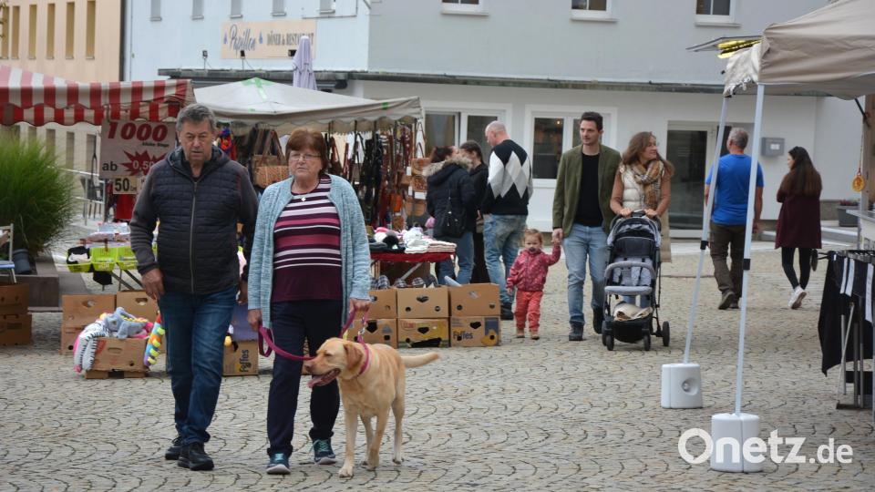 So sah es am Sonntagnachmittag auf dem Mitterteicher Michaeli-Markt aus, nur vereinzelt war das Interesse. Bild: jr
