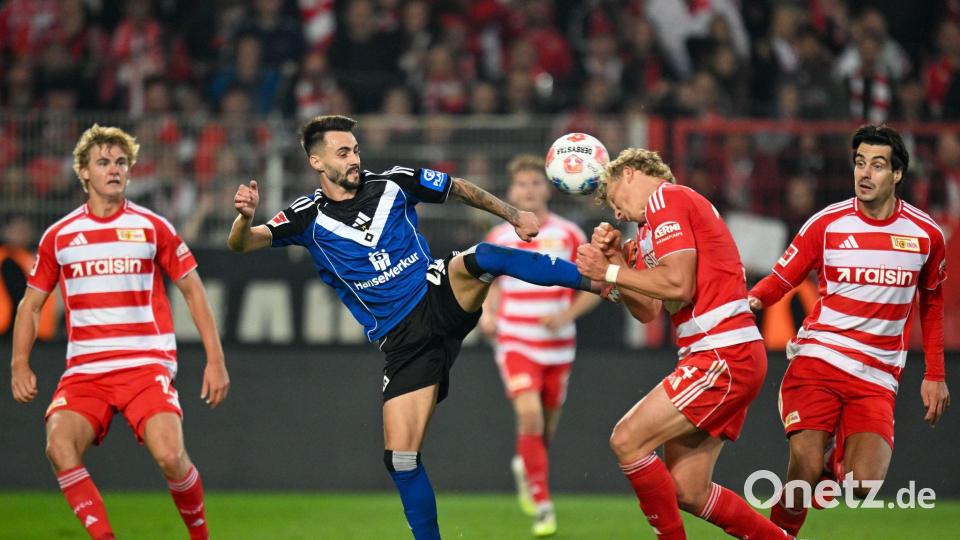 Dieser Tritt hat für HSV-Profi Vieira Folgen. Bild: Soeren Stache/dpa