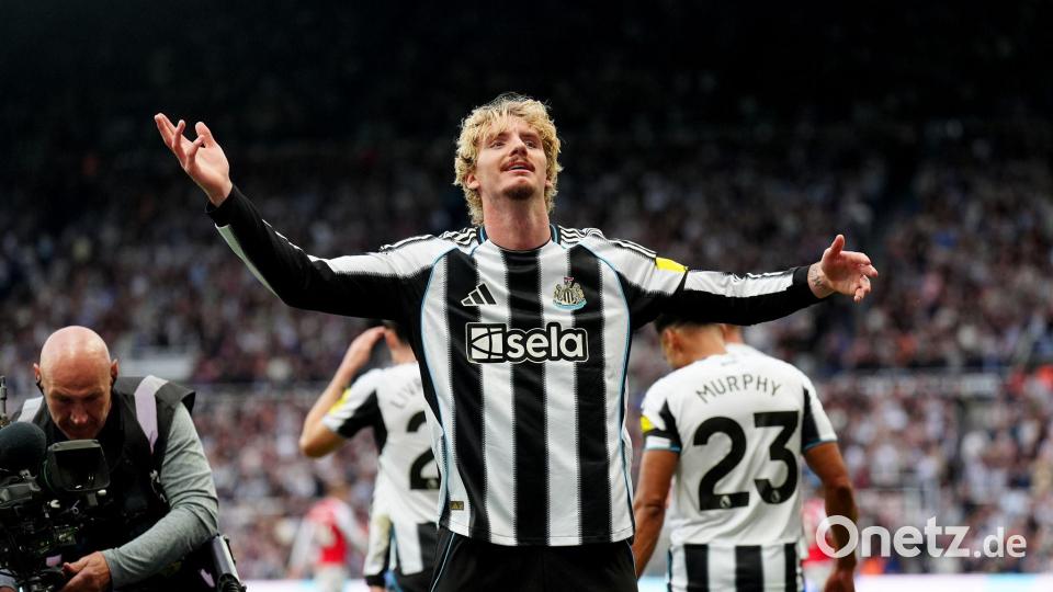 Nick Woltemade traf für Newcastle. Bild: Owen Humphreys/PA Wire/dpa