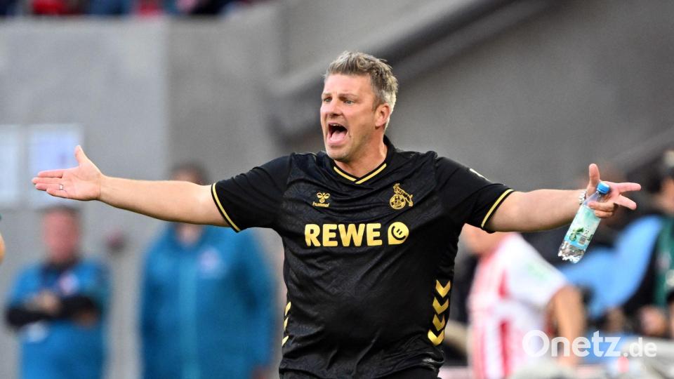 Hadert mit dem Video-Assistenten: Kölns Trainer Lukas Kwasniok. Bild: Federico Gambarini/dpa