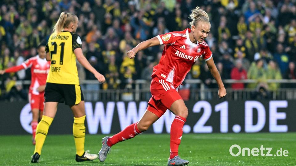 Doppel-Torschützin gegen den BVB: Bayern-Spielerin Pernille Harder Bild: Federico Gambarini/dpa