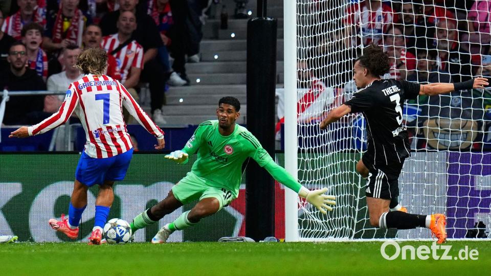 Erzielte sein 200. Pflichtspieltor für Atlético Madrid: Antoine Griezmann. Bild: Manu Fernandez/AP/dpa