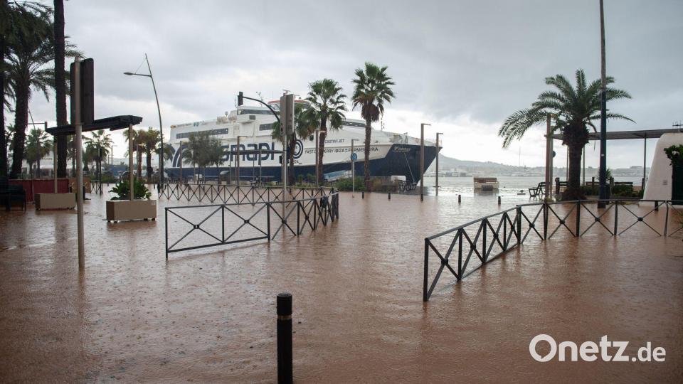 Unwetter auf Ibiza: Straßen nach Starkregen überflutet Bild: Germán Lama/EUROPA PRESS/dpa