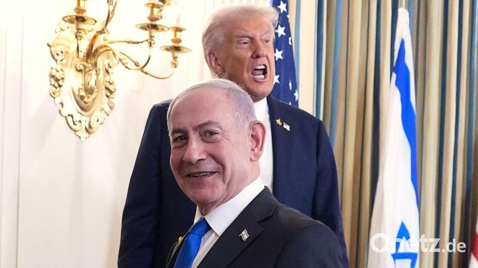 Netanjahu billigt den Plan von Trump. Bild: Evan Vucci/AP/dpa